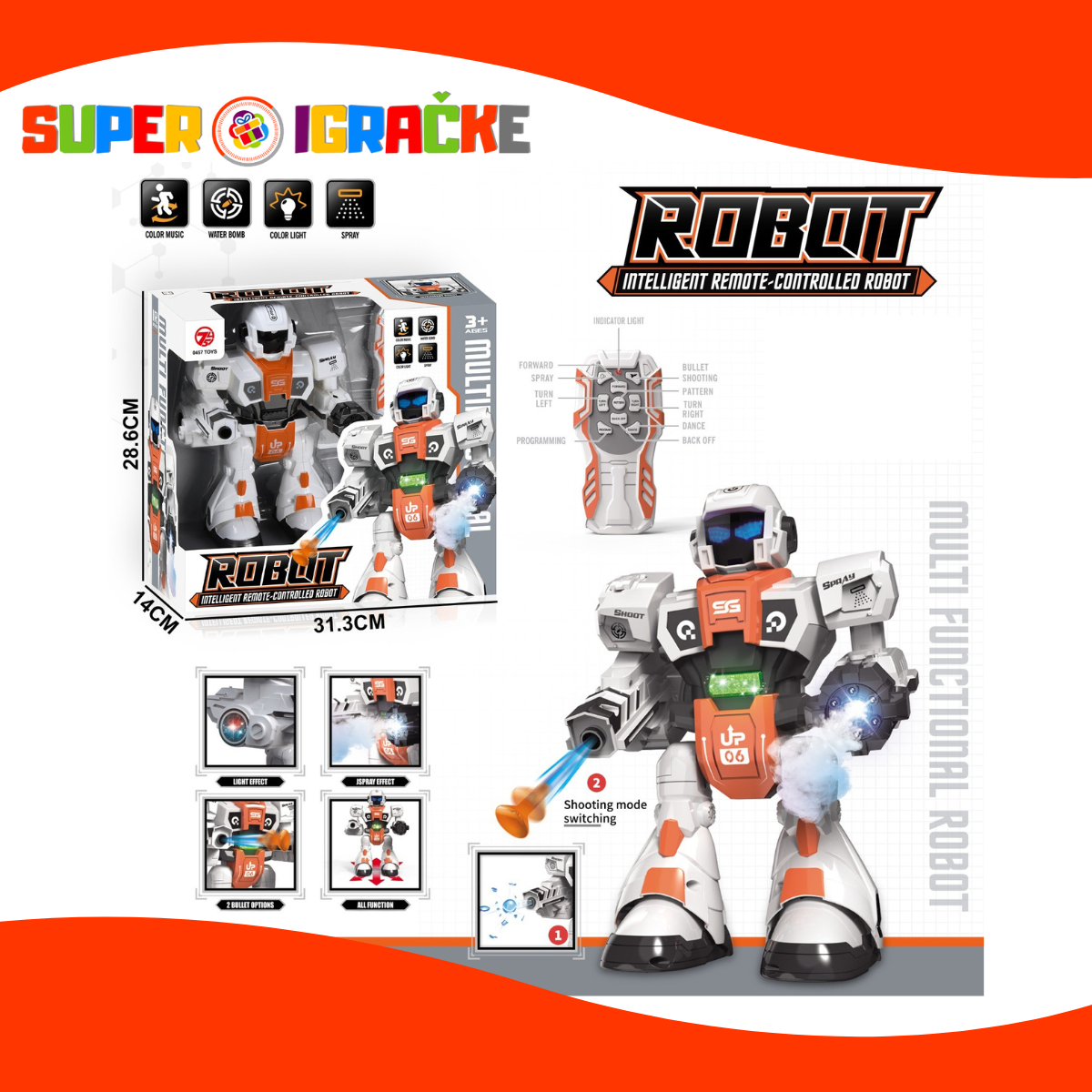 Razigrani robot na daljinsko upravljanje