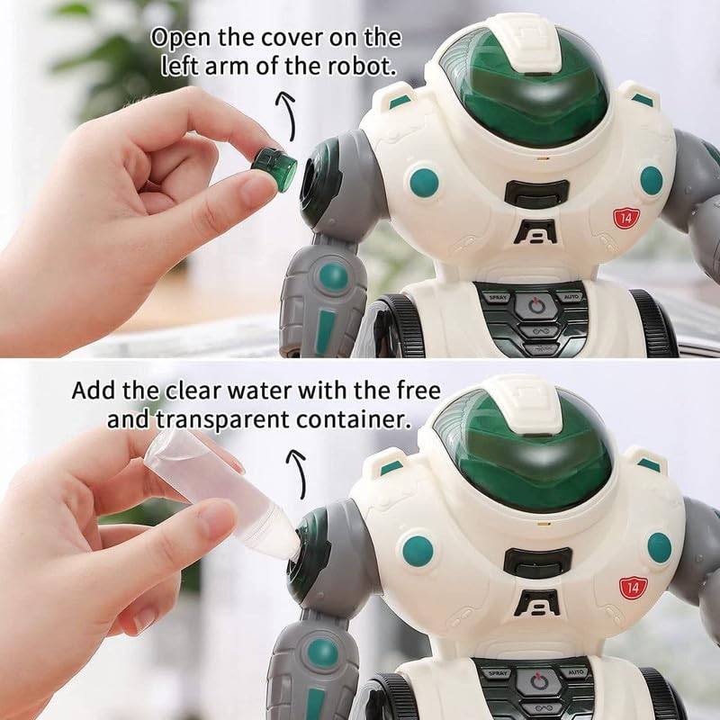 Robot koji pleše sa dimnim efektima