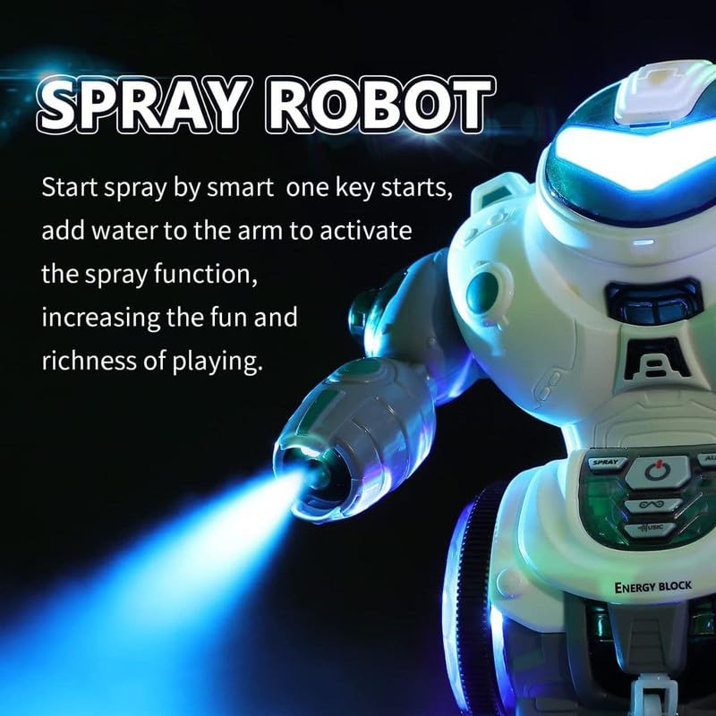 Robot koji pleše sa dimnim efektima