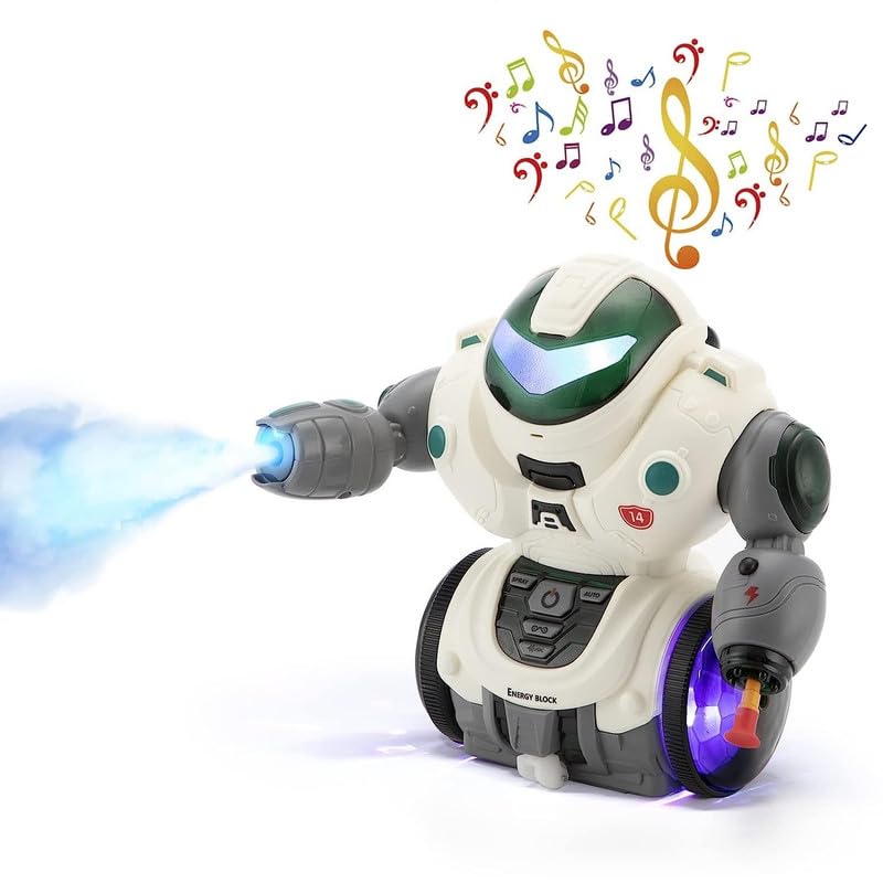 Robot koji pleše sa dimnim efektima