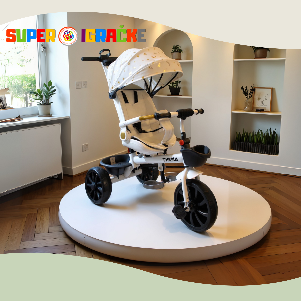 Royal ride - Tricikl beli i zvezdice