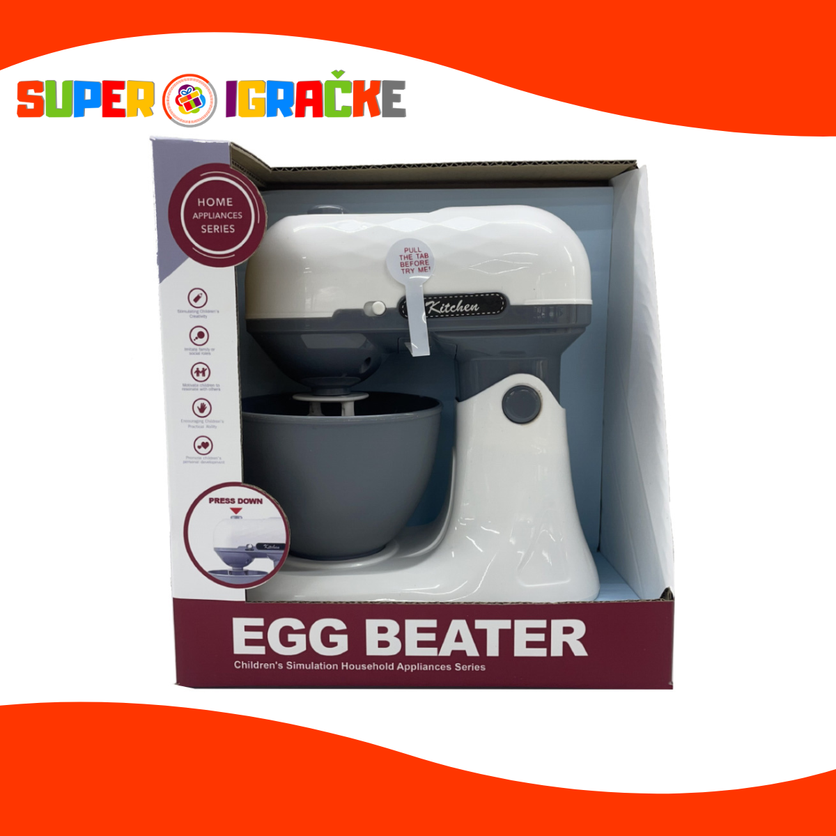 Samostojeći mikser igračka sivi