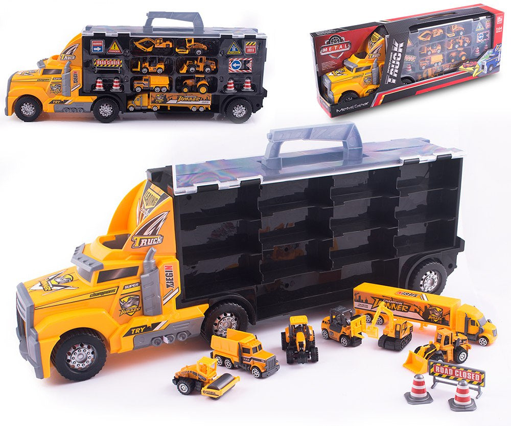 Set kamion sa mašinama i znakovima