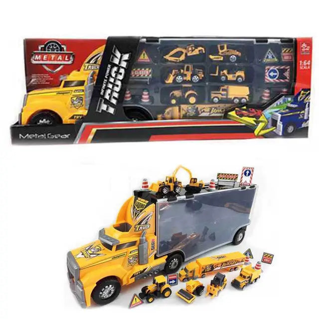 Set kamion sa mašinama i znakovima