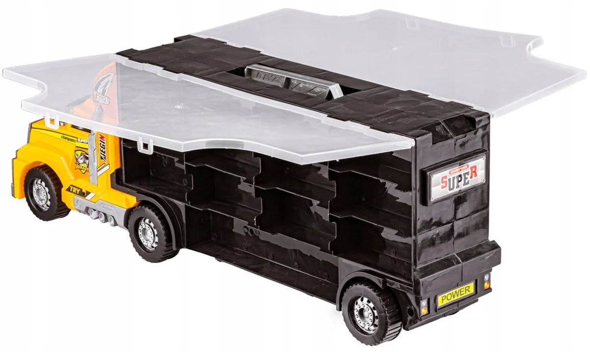 Set kamion sa mašinama i znakovima