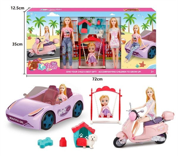 Set sa lutkama i vozilima