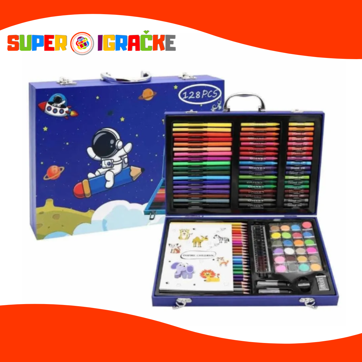 Set za crtanje i bojenje 128 delova