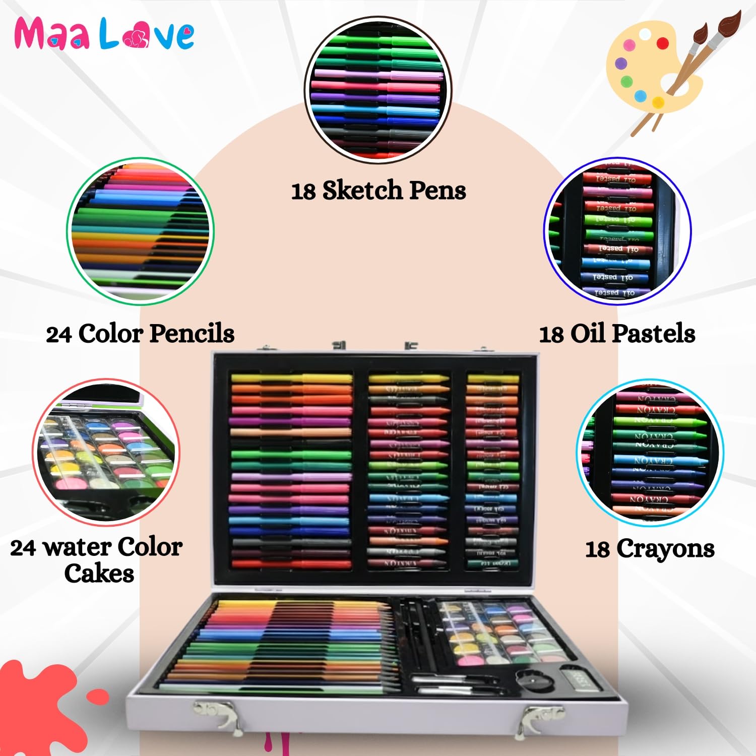 Set za crtanje i bojenje 128 delova