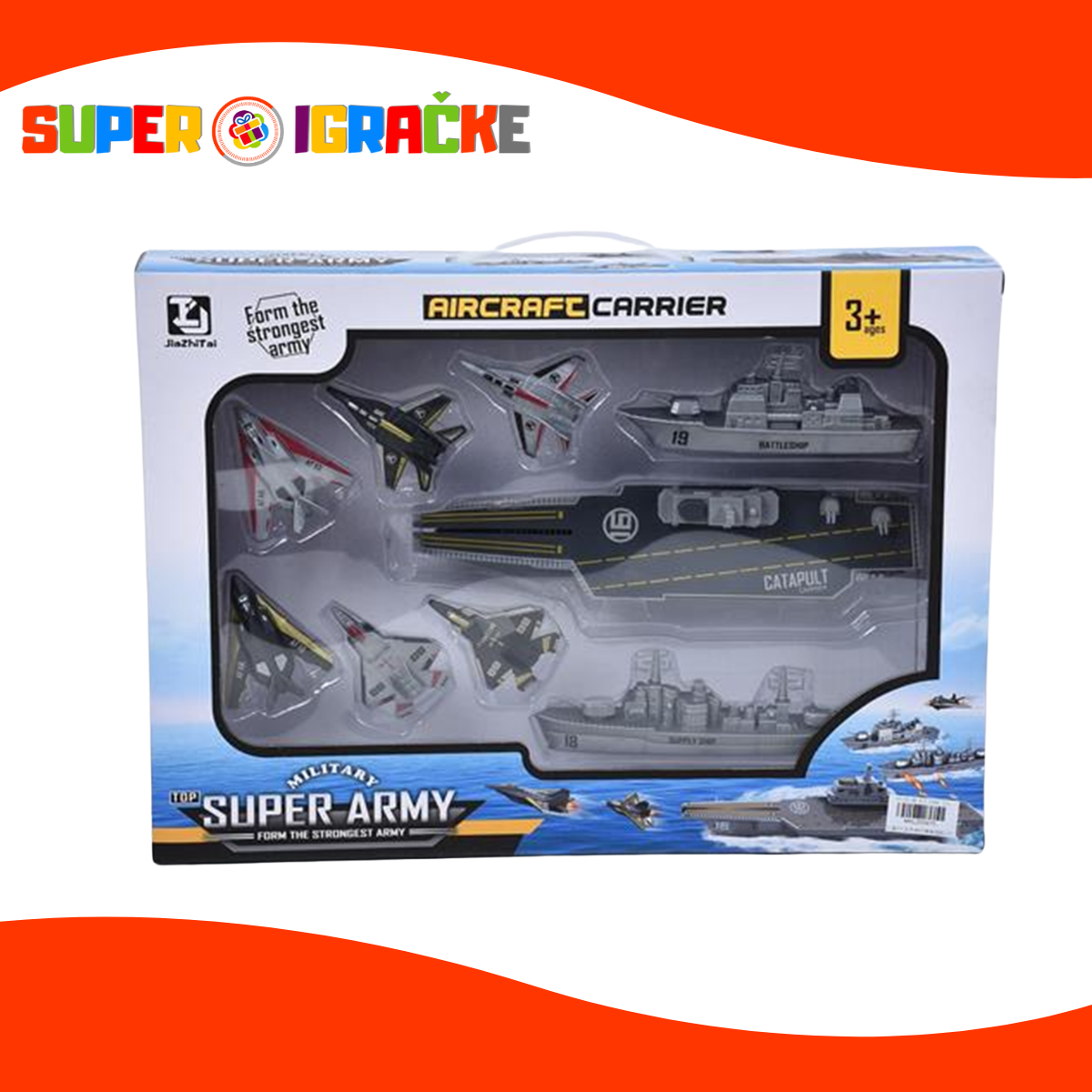 Set za igru nosač aviona - 6 aviona i 2 broda