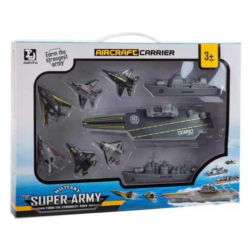 Set za igru nosač aviona - 6 aviona i 2 broda
