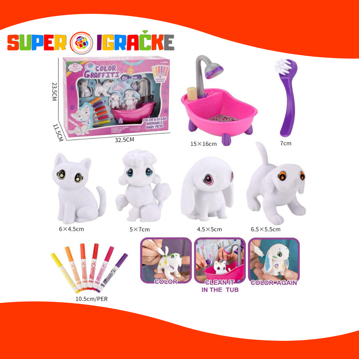 Set za kupanje i bojenje kućnih ljubimaca