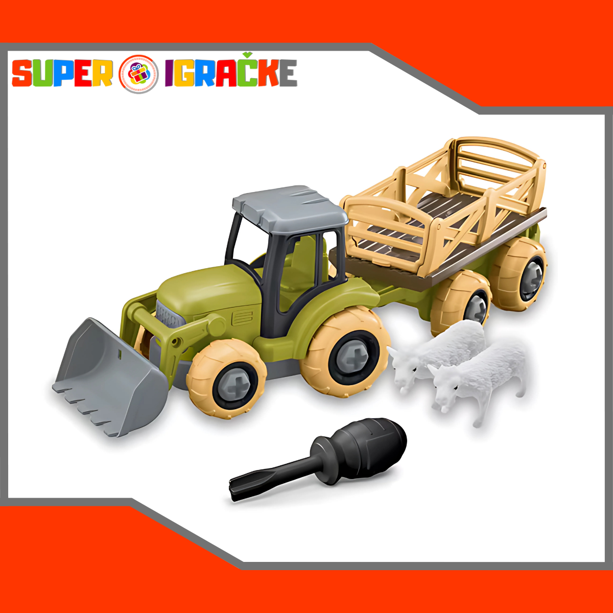 Sklopi rasklopi traktor sa prikolicom