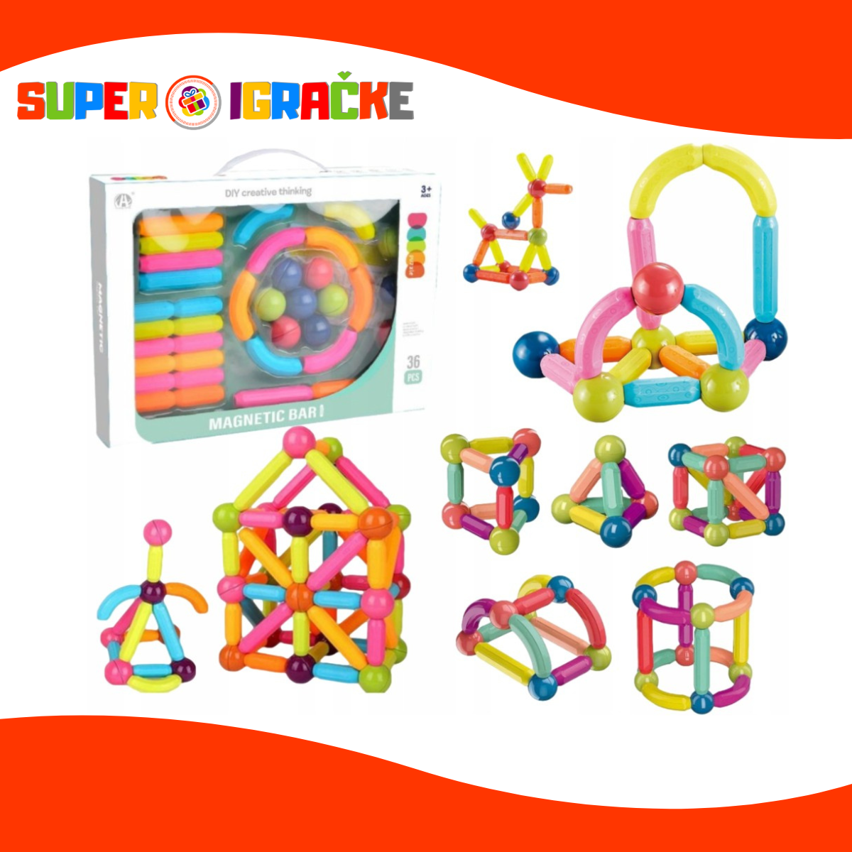 Slagalice magnetne 36 delova - velike