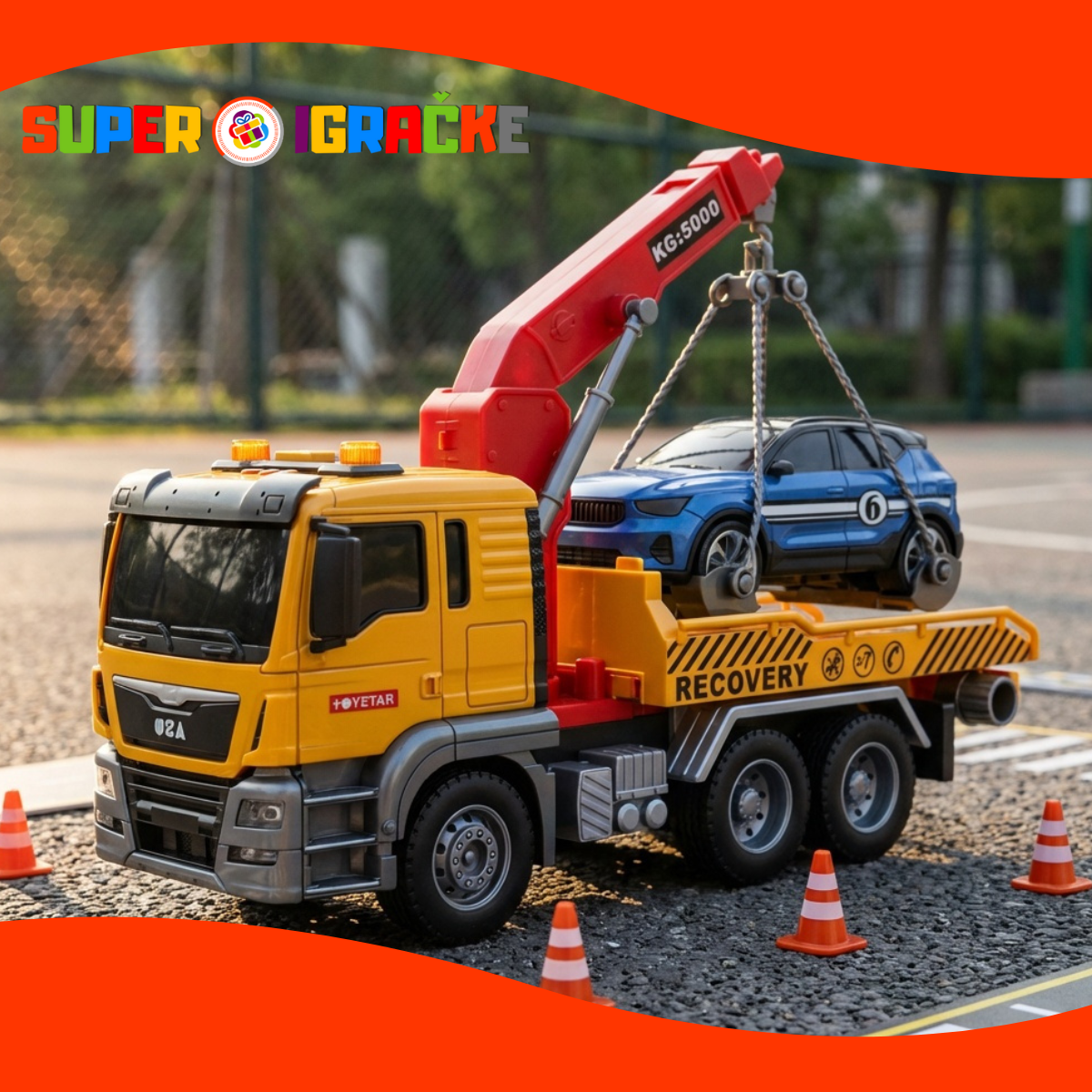 Šlep kamion sa dizalicom - svetlo i zvuk