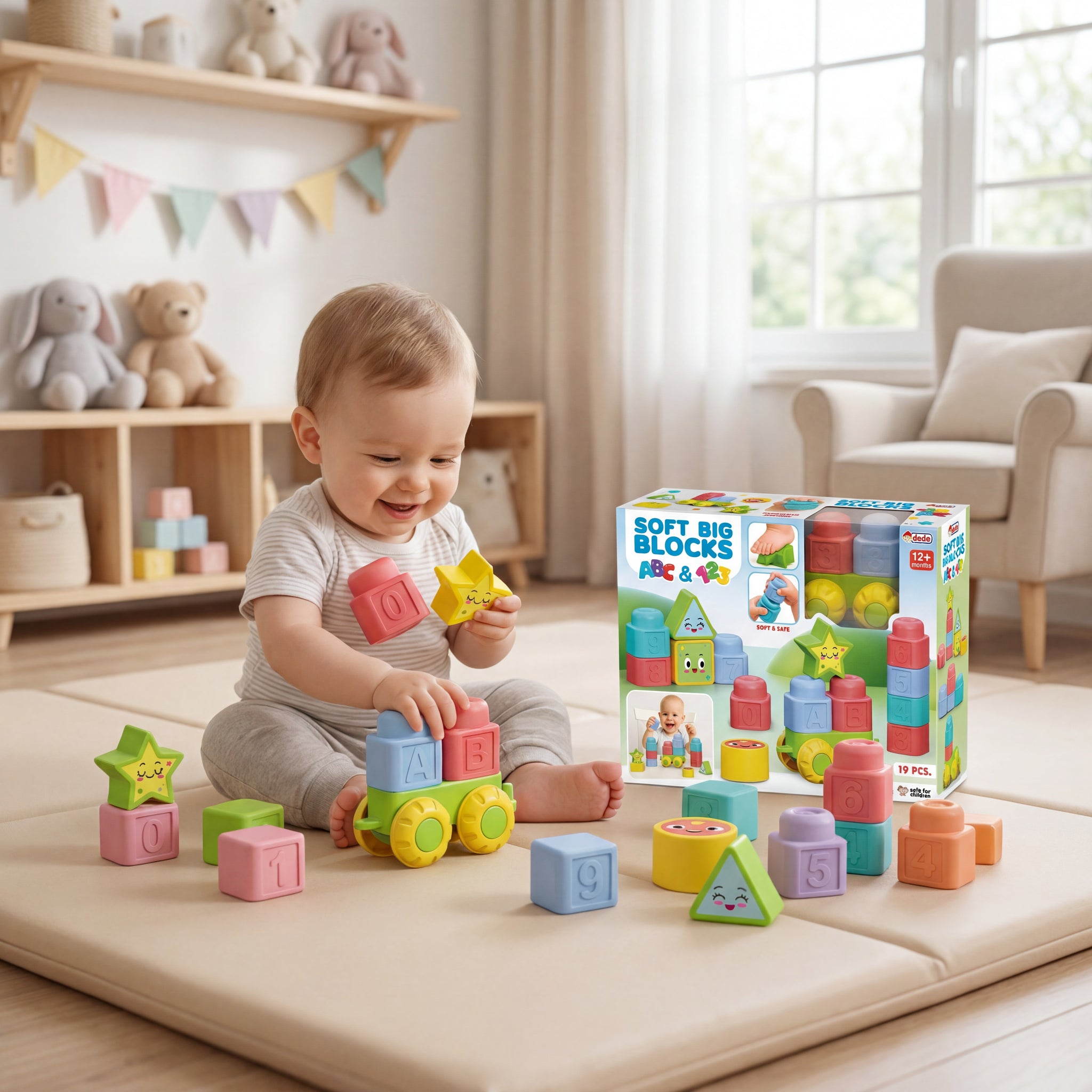 Soft Big Blocks - Mekane kocke 19kom