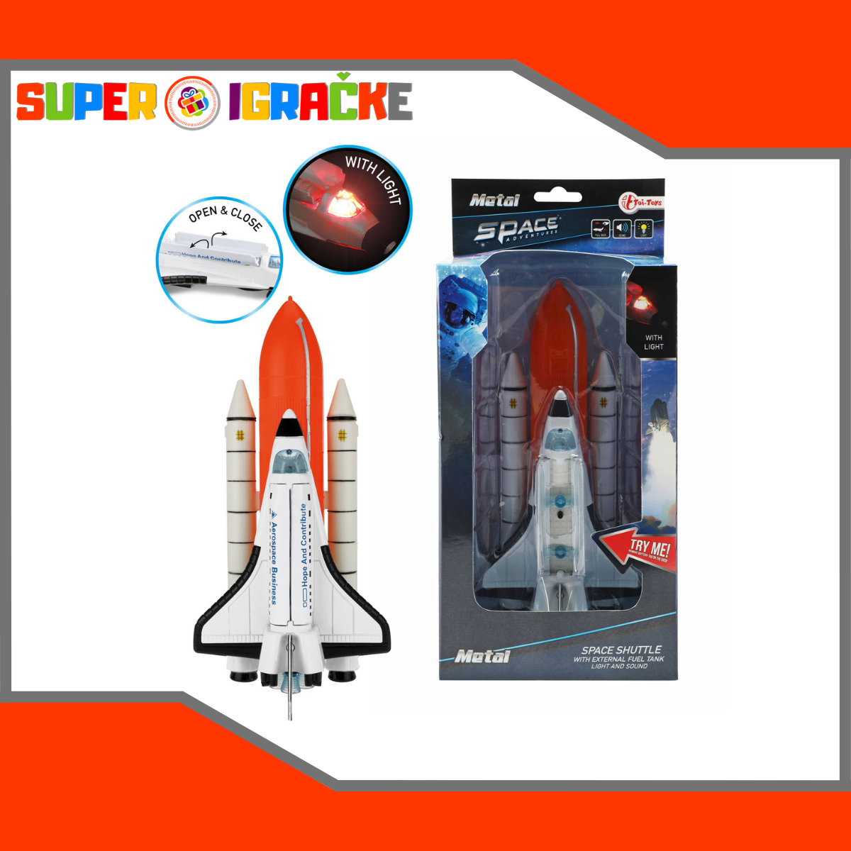 Space Shuttle letelica sa svetlom i zvukom