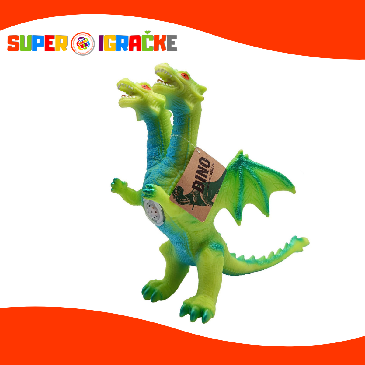 Svetleći gumeni dvoglavi zmaj