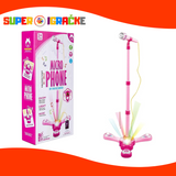 Svetleći mikrofon sa MP3 plejerom roze