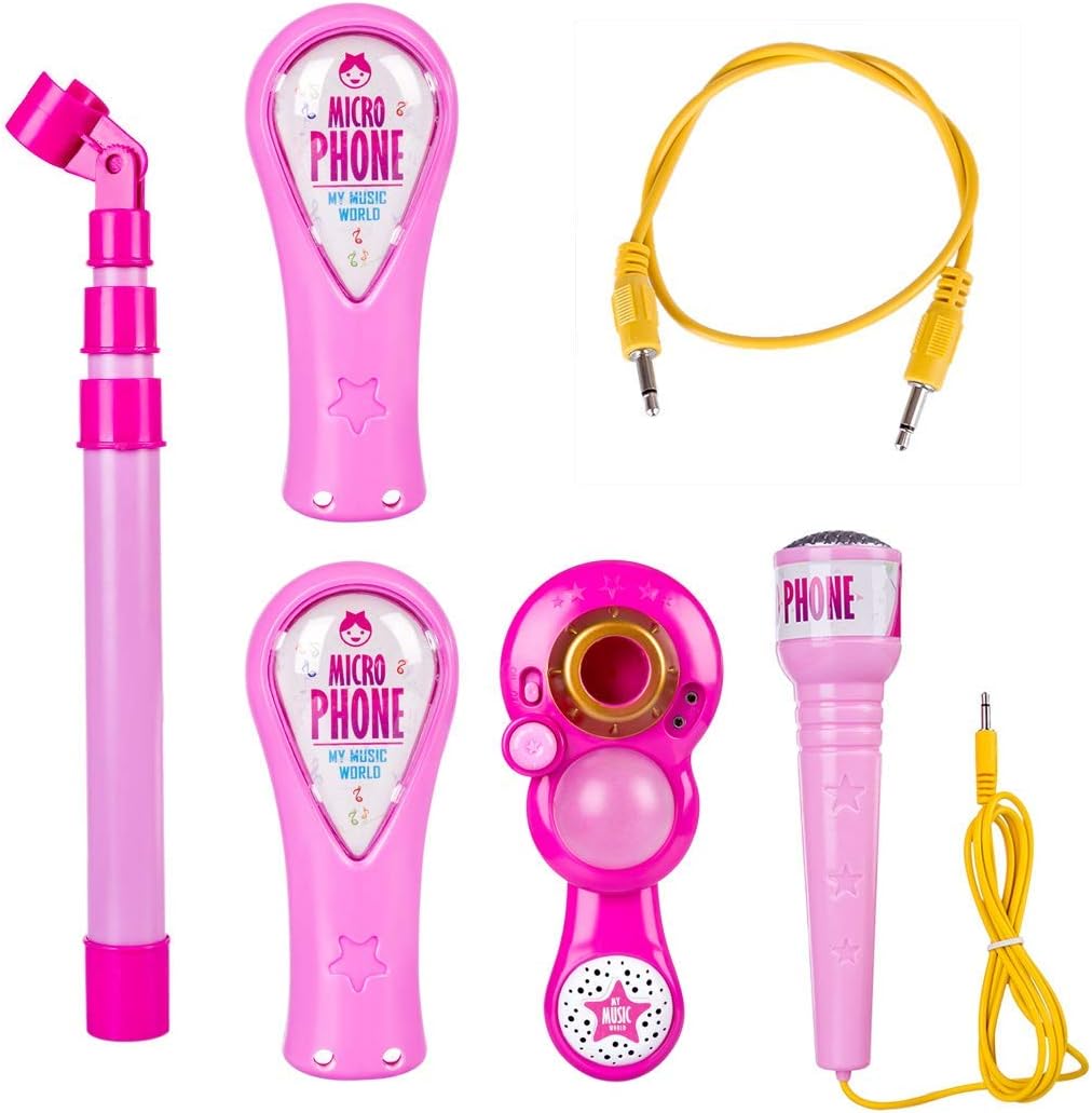 Svetleći mikrofon sa MP3 plejerom roze
