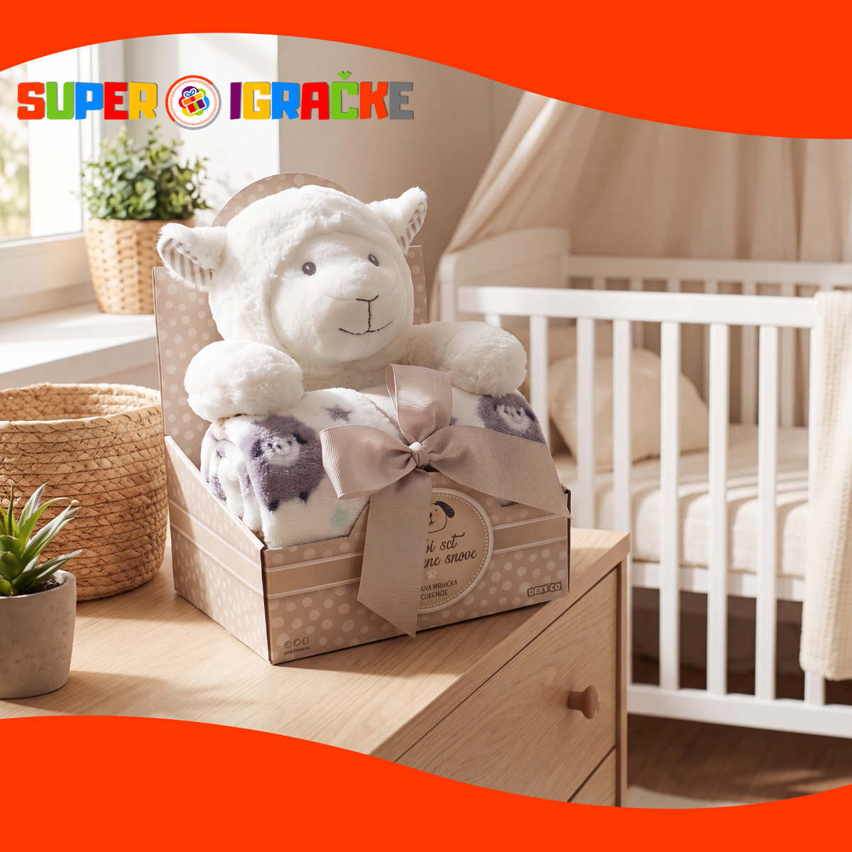 Sweet Dreams - Set za nežne snove Jagnje i ćebence belo