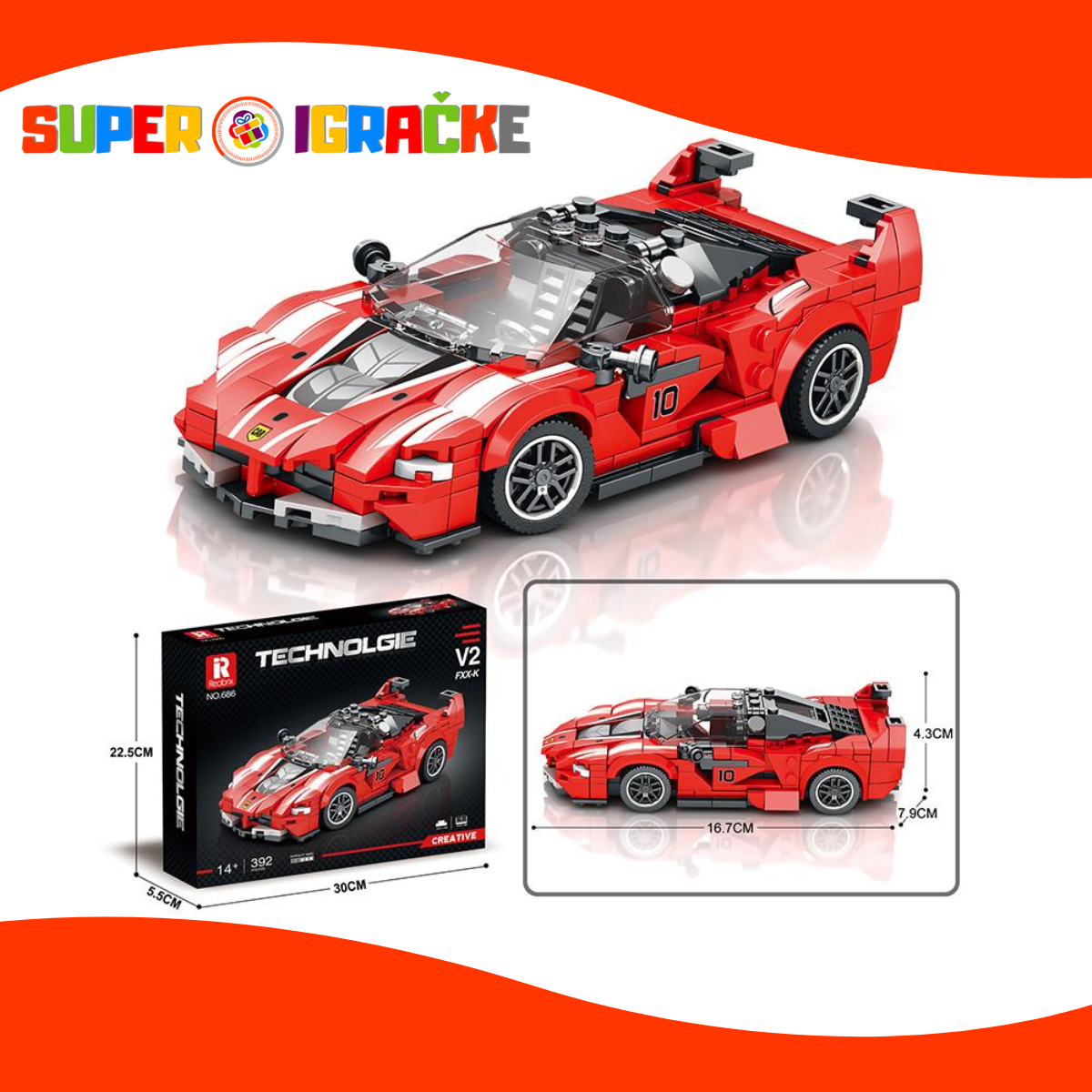 Technologie - Kocke auto 392 delova