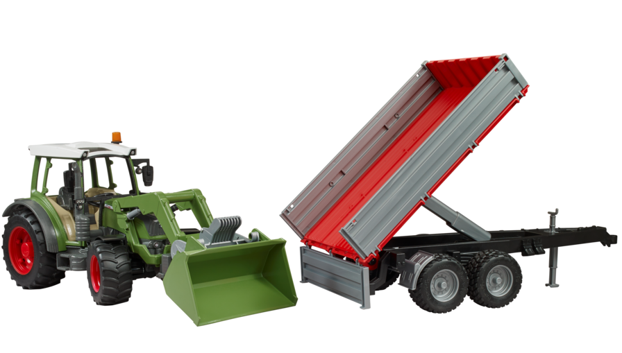 Traktor Fendt Vario 211 sa prikolicom i utovarivačem