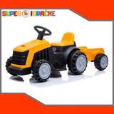 Traktor sa prikolicom na akumulator žuti