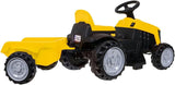 Traktor sa prikolicom na akumulator žuti