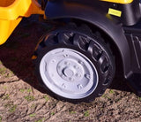 Traktor sa prikolicom na akumulator žuti