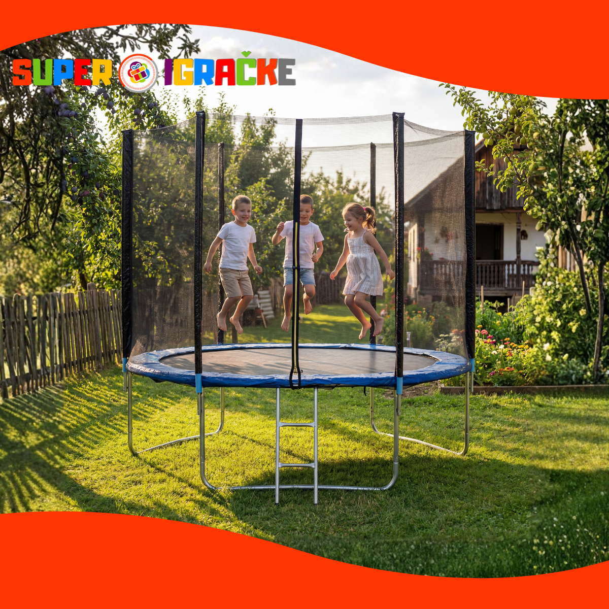 Trambolina sa sigurnosnom mrežom 244cm