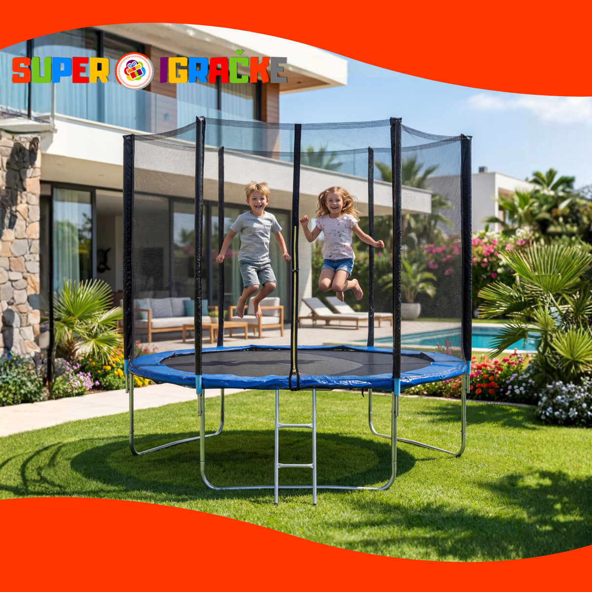 Trambolina sa sigurnosnom mrežom 427cm