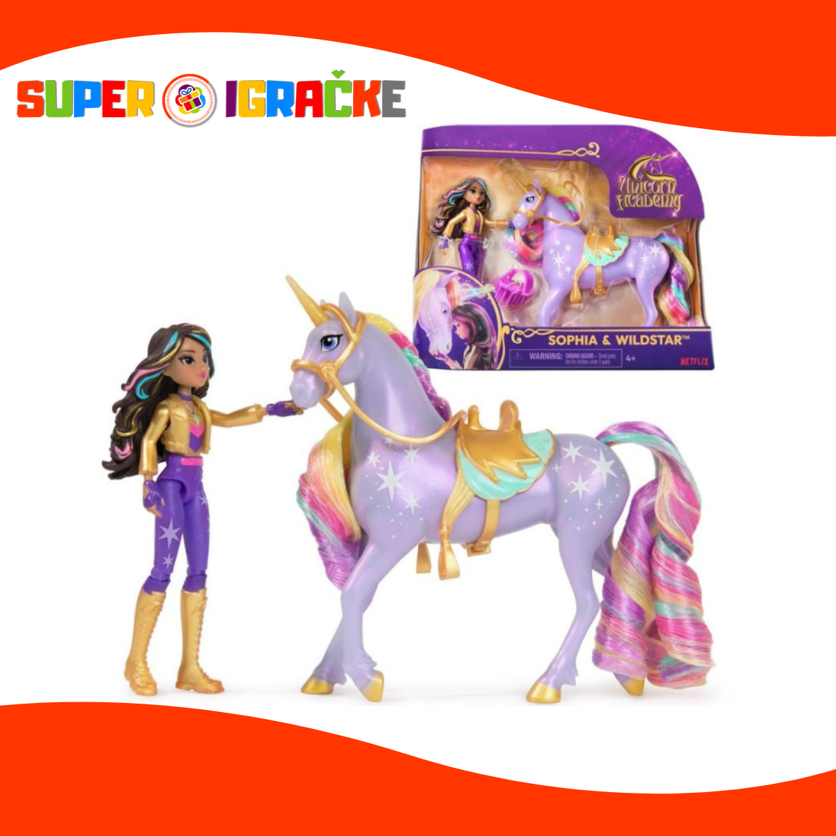 Unicorn Academy - Mini lutka i jednorog set