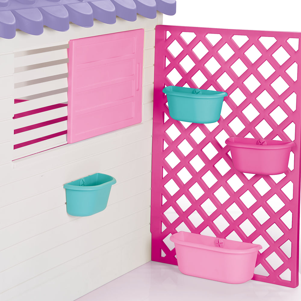 Velika kućica za igru roze