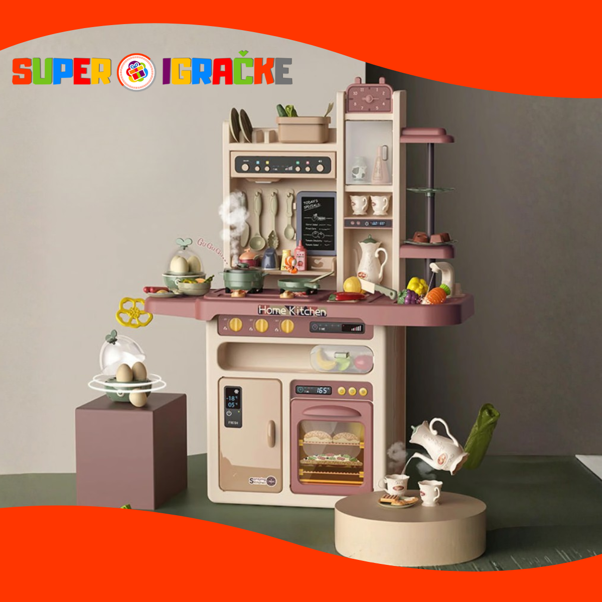 Velika kuhinja sa efektom vode