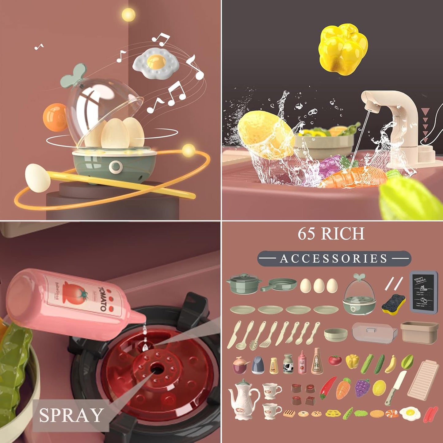 Velika kuhinja sa efektom vode