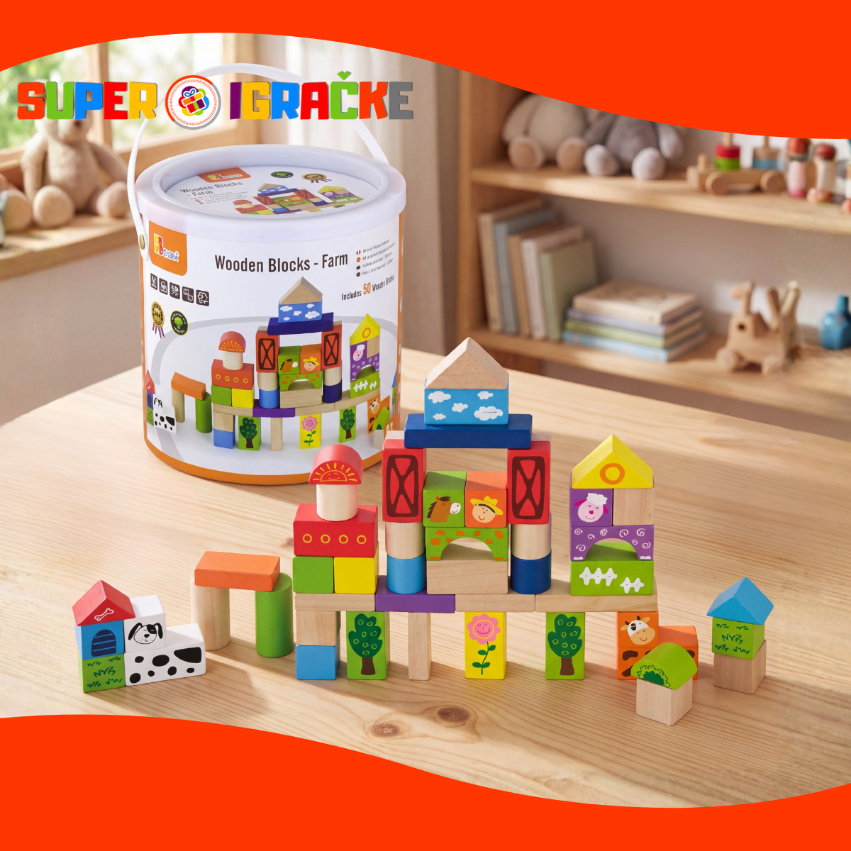 Viga geometrijski oblici - Farma 50kom
