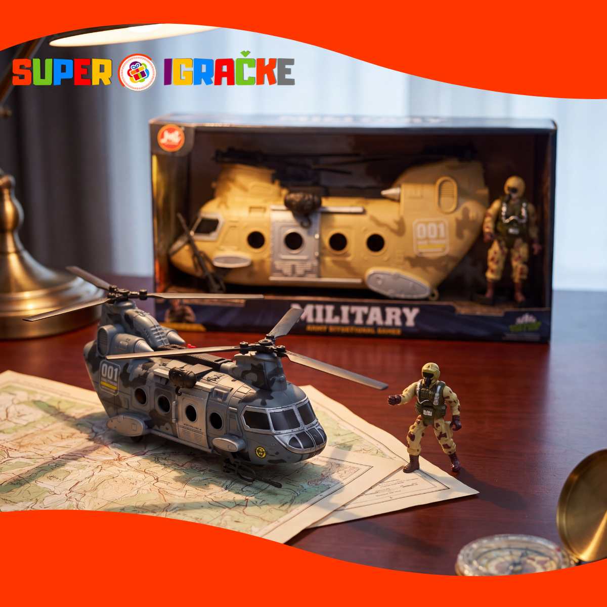 Vojni helikopter set za igru