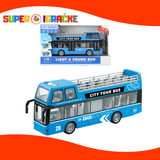 Wenyi autobus na dva sprata plavi