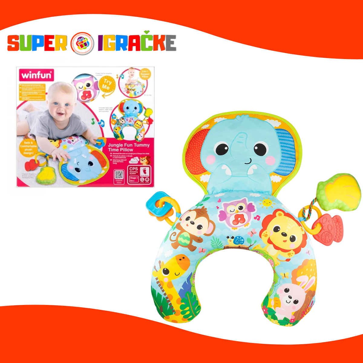 Winfun Jungle fun jastuk za stomačić