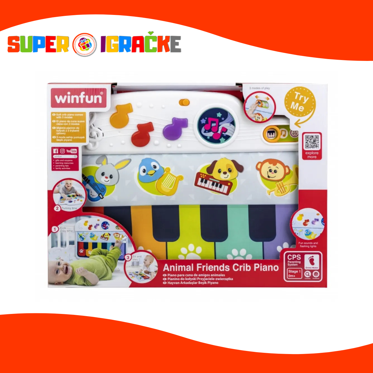 Winfun baby piano za krevetac