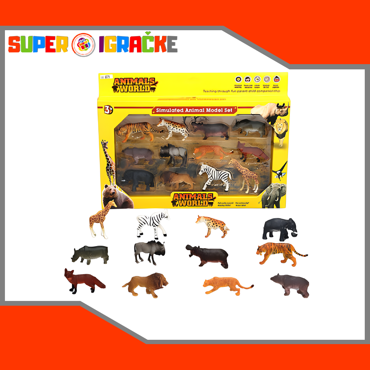 Životinjski svet set u kutiji