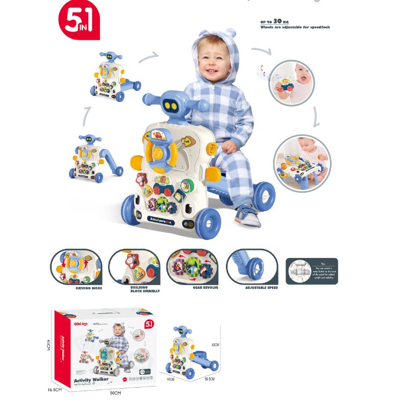 Bebi hodalica 6 u 1 plava