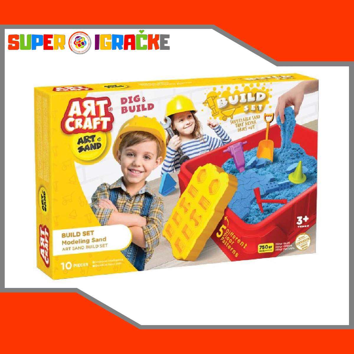 ArtCraft kinetički pesak - Veliki zidarski set