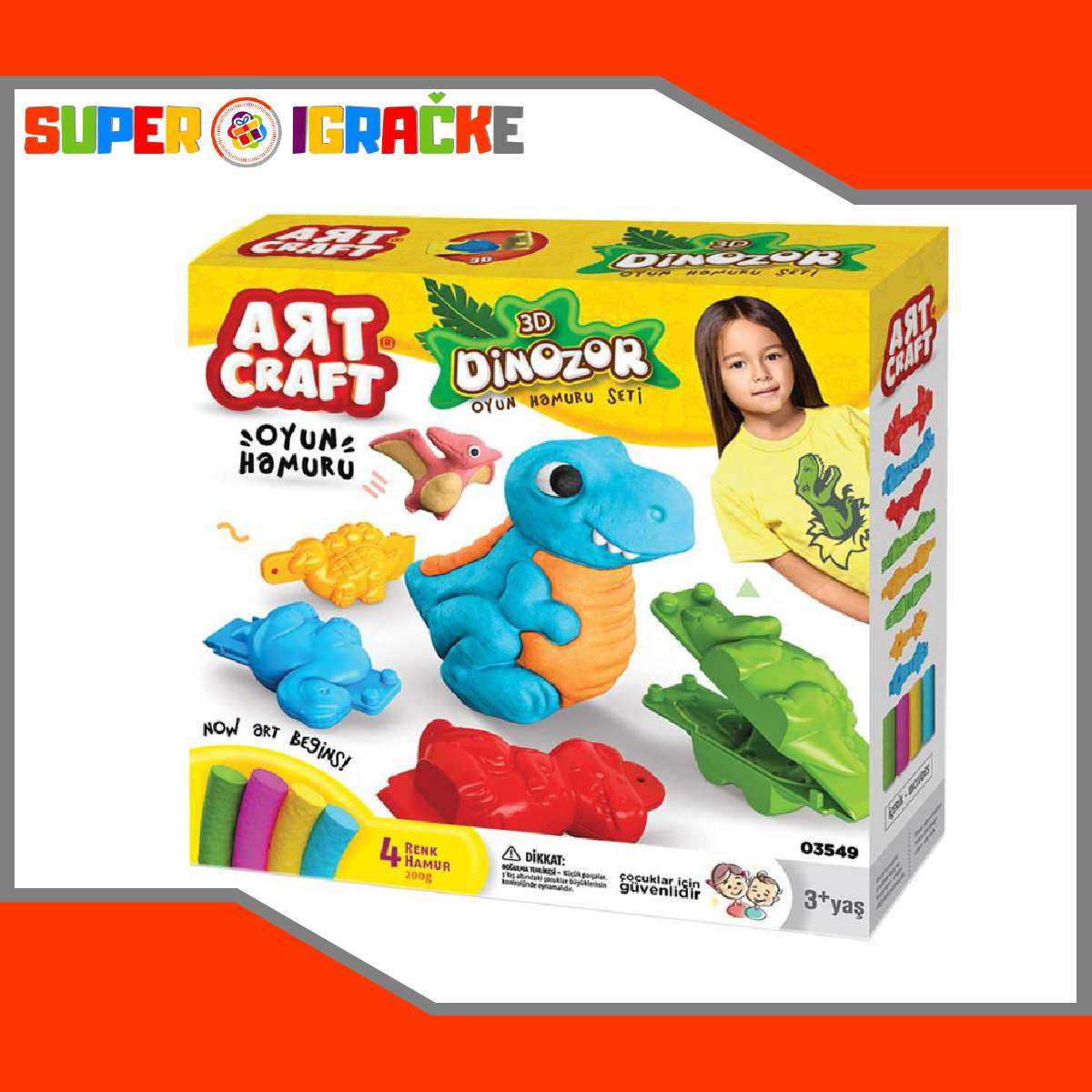 ArtCraft testo - 3D dinosaurusi 200g