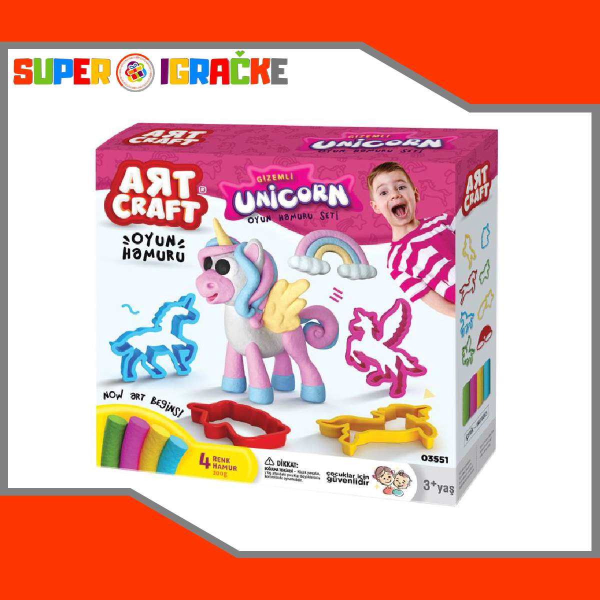 ArtCraft testo - Jednorog set 200g