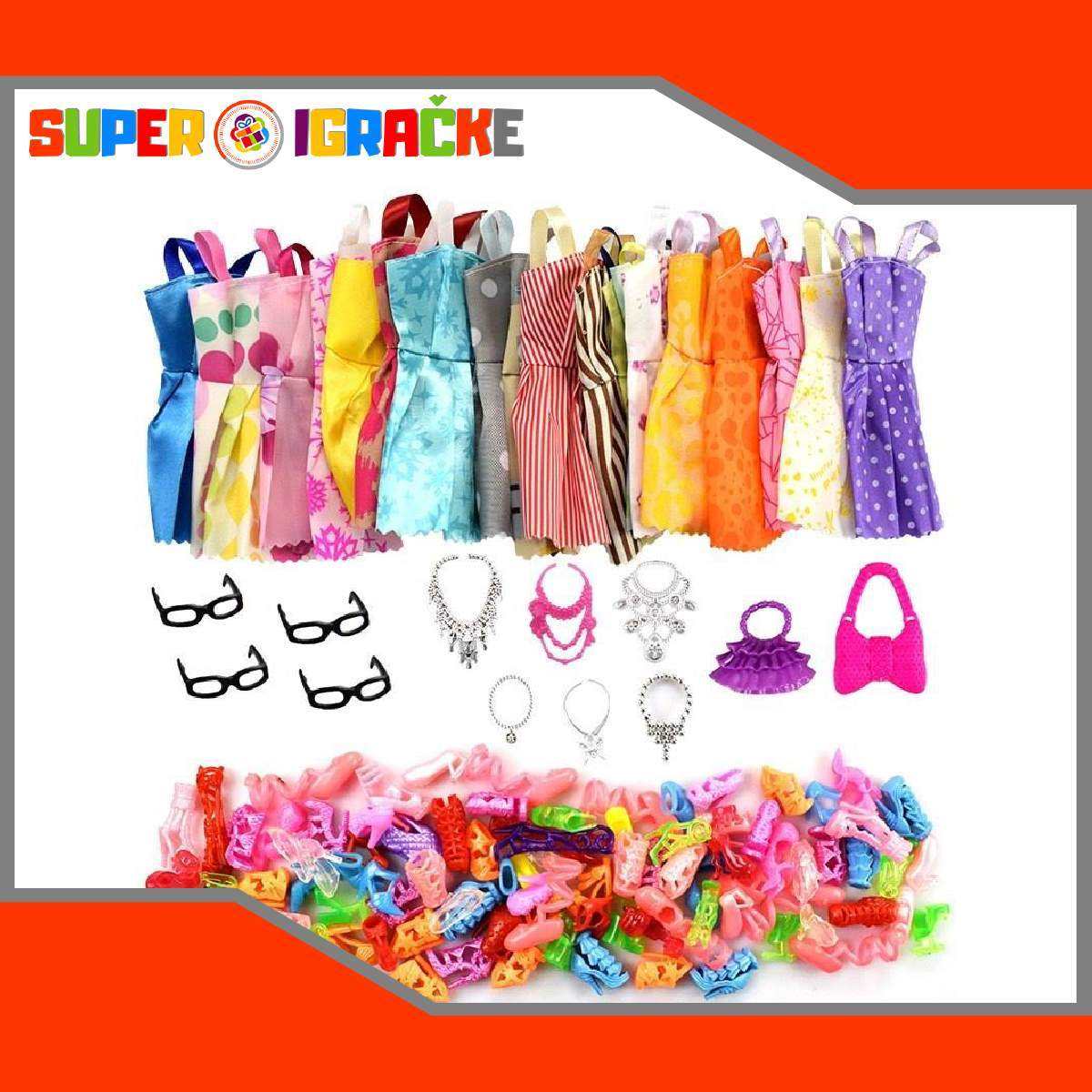 BARBIE SET GARDEROBE ZA IGRU SUPER IGRAČKE