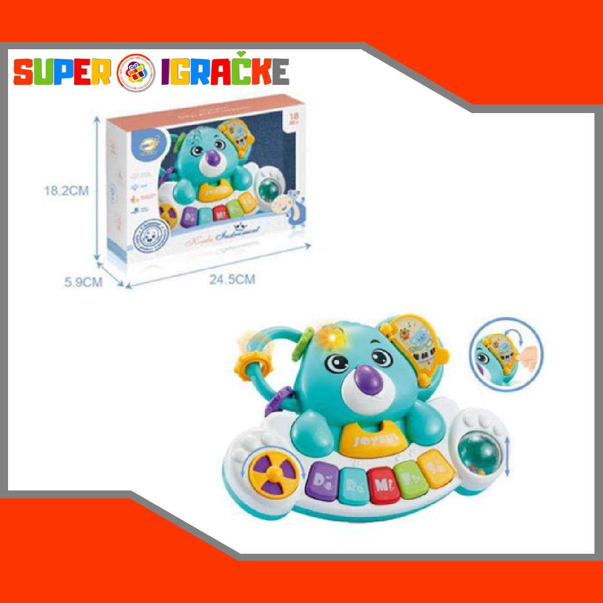 Bebi piano sa zvukom i svetlom igracke za bebe