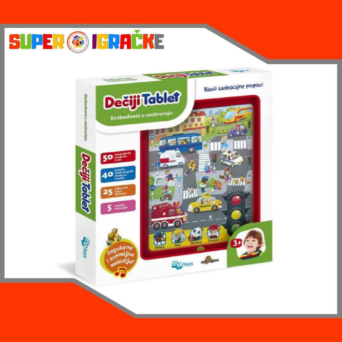DECIJI TABLET BEZBEDNOST I EDUKACIJA U SAOBRACAJU SUPER IGRACKE ZA DECU