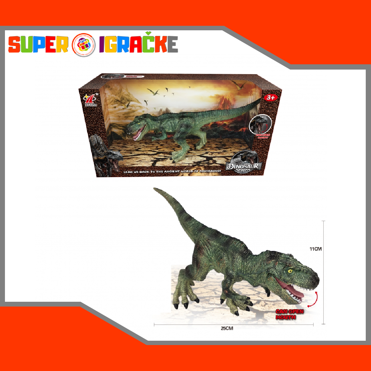 Dinosaurus koji otvara usta