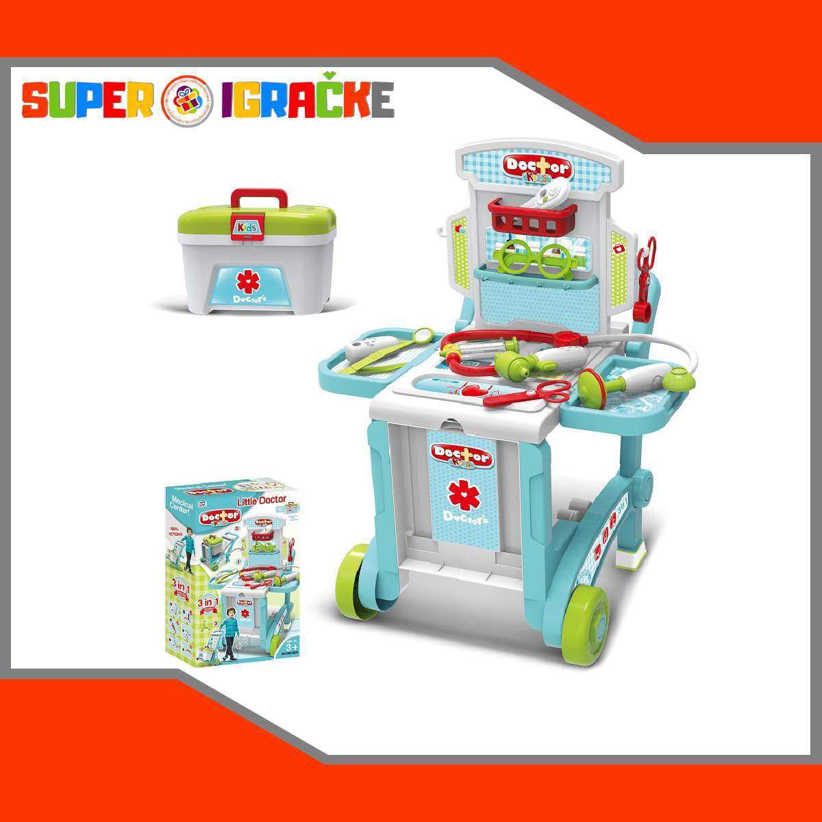 Doktor set 3 u 1 medicinski set igracke